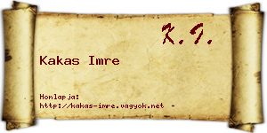 Kakas Imre névjegykártya