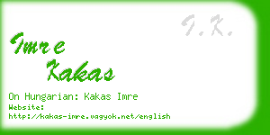 imre kakas business card